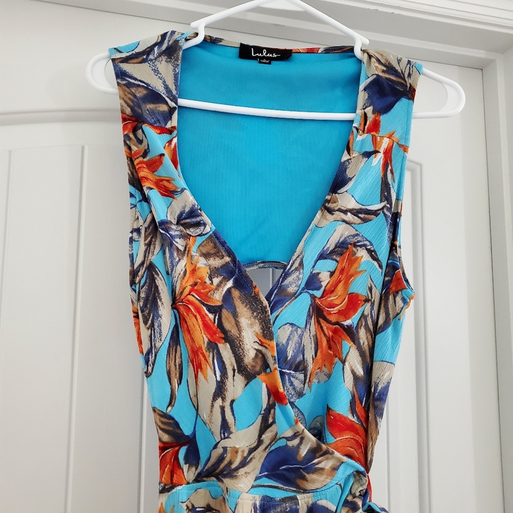 Lulu’s High-Low Wrap Dress - Picture 3 of 7